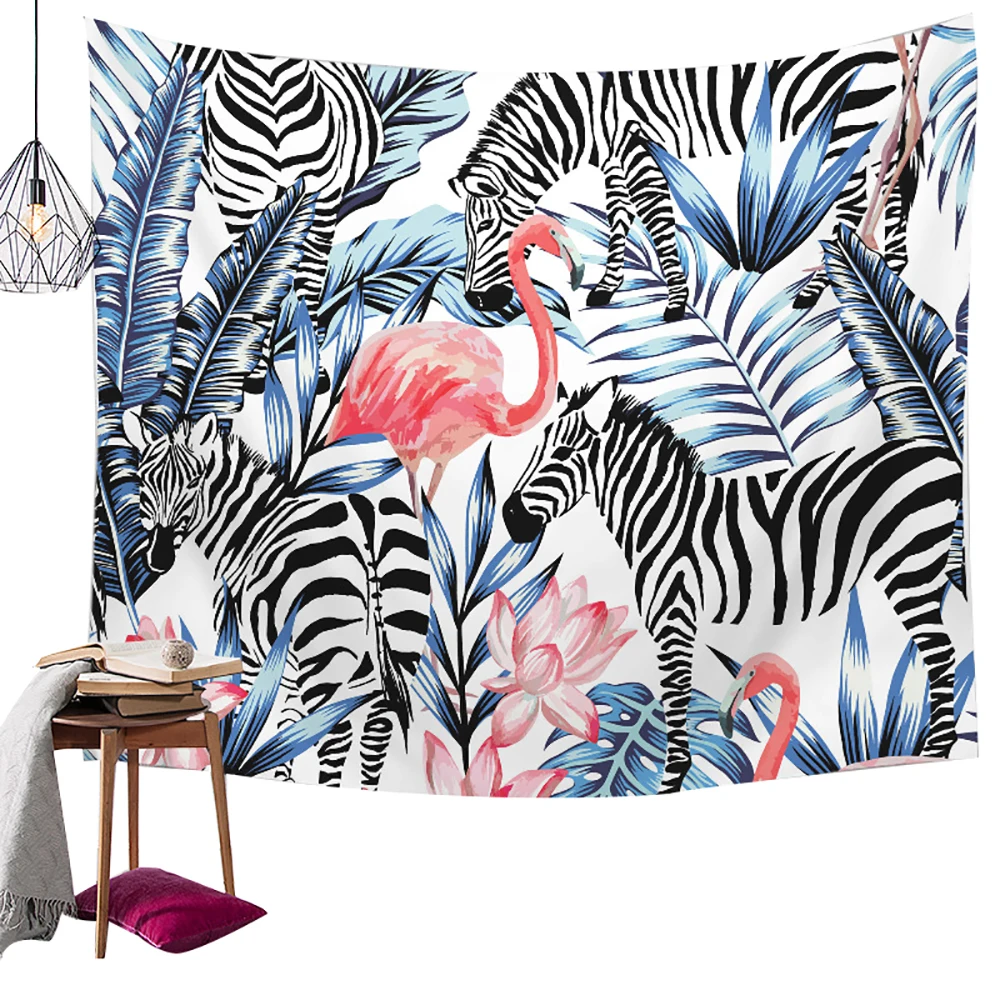 Серия Lychee Zebra, настенный гобелен с принтом, одеяло из полиэстера, художественный Настенный Ковер, домашний декоративный гобелен
