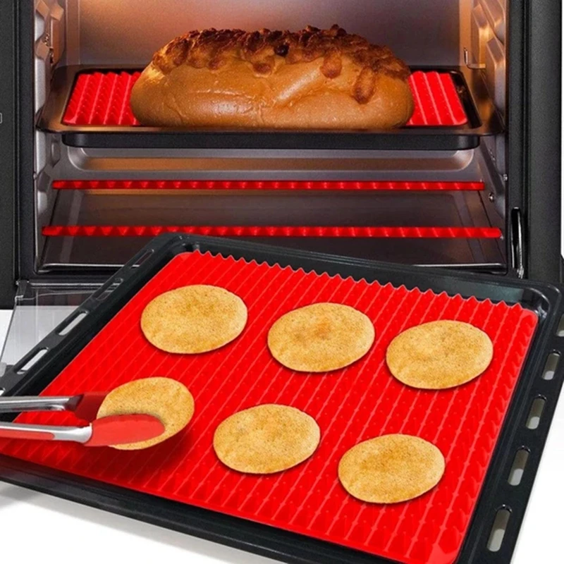 

Nonstick Silicone Baking Mat BBQ Pyramid Pan Bakeware Microwave Oven Baking Tray Sheet Kitchen Cooking Tools 2pcs Save 20%