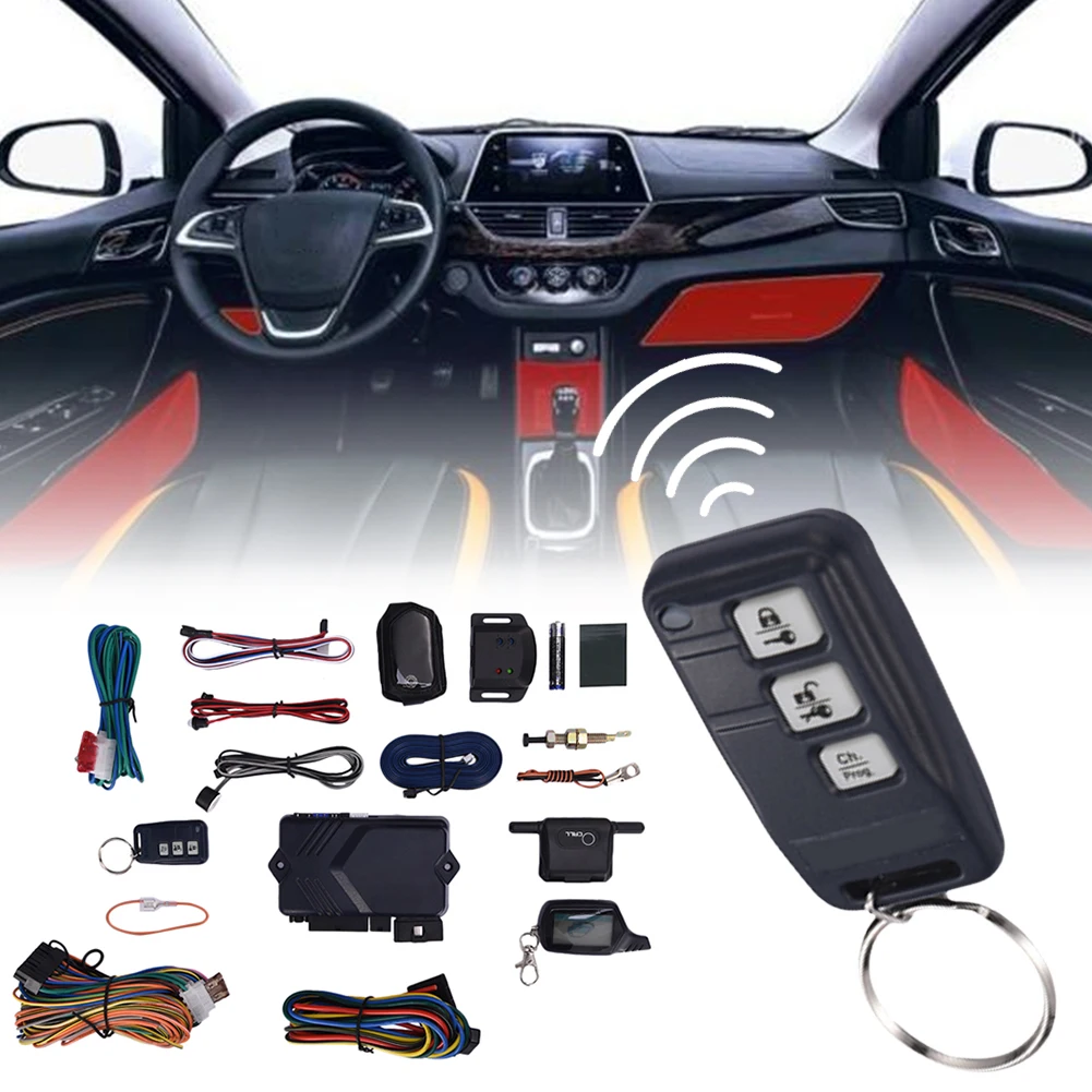 

Russian Car Anti-theft Alarm System For TyreSafe B9 Two-way Ignition Remote Engine Keyless Start System With LCD Remote Control