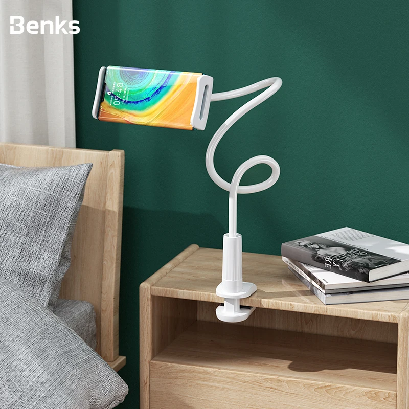 

Benks Lazy Bracket Flexible 360 Clip Rotatable Phone Stand For iPhone Samsung Universal Smartphone Holder Office Desktop Support
