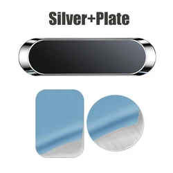 Universal Magnetic Car Phone Holder Stand - Secure In - Car Magnet Mount (Silver)