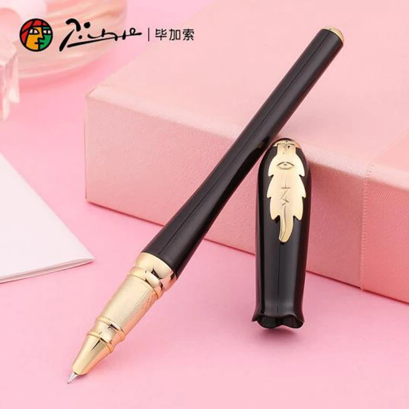 Picasso 986 Extra Fine Nib Unique Style Greek Irene Black Fountain Pen Bud Cap Leaf Clip Professional Office School Writing Tool