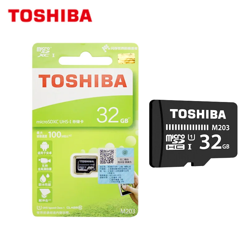 TOSHIBA Micro SD карта 128 Гб 64 Гб Подлинная Exceria SDXC V30 A1 U3 32 Гб 16 Гб SDHC U1 M203 карта памяти флэш-карта с адаптером