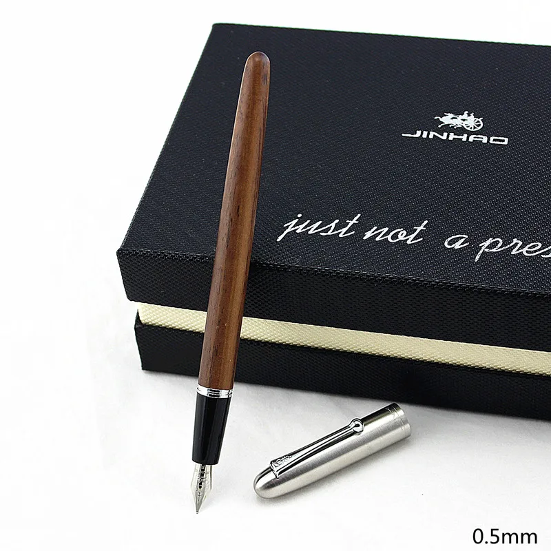 Jinhao 606 Роскошные перьевая ручка 0.38 мм СИБ Высокое качество Бизнес подарочные ручки с оригинальный подарок чехол офиса