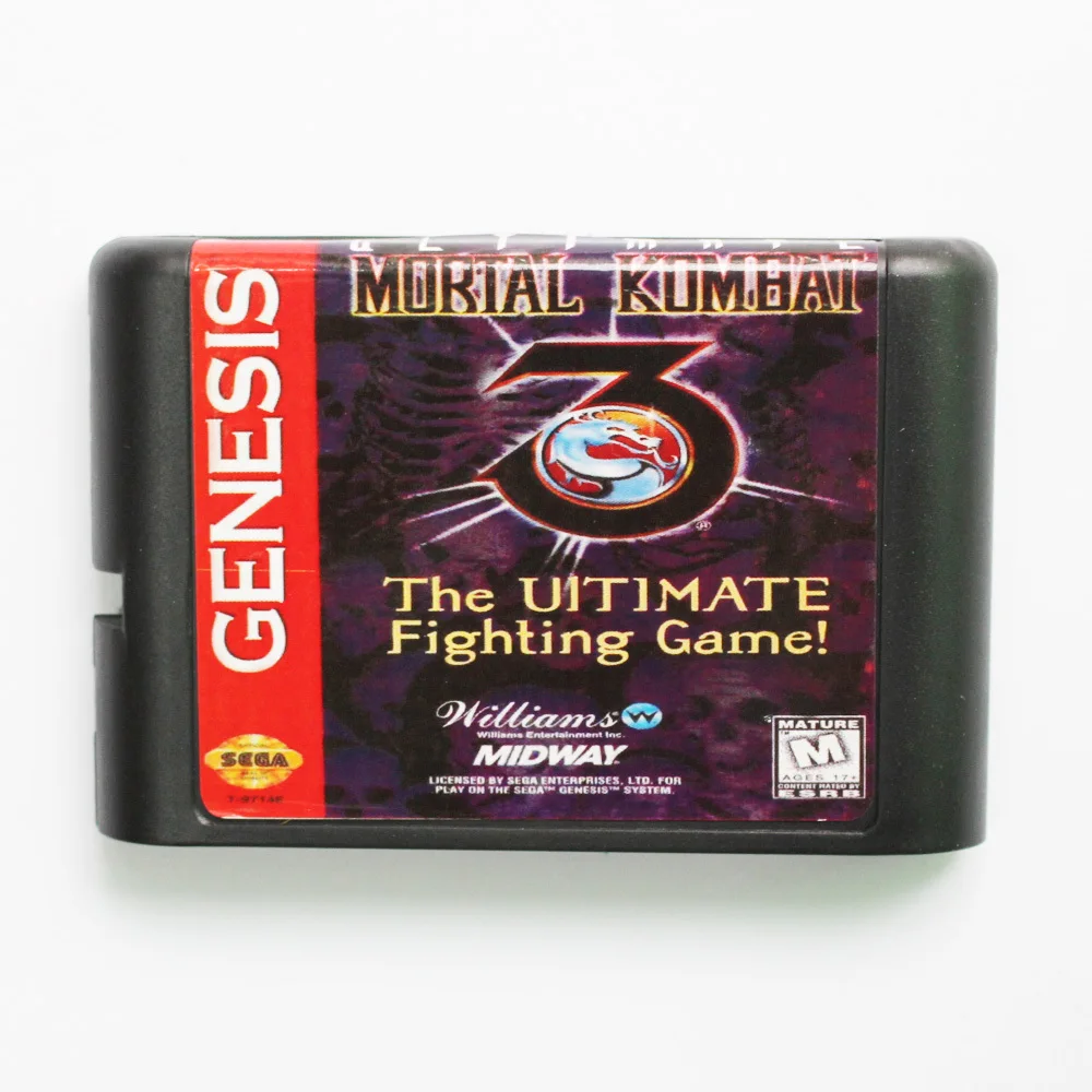 16-битная игра Mortal Kombat 3 The Ultimate Fighting Game для Sega Mega Drive For Genesis | Электроника