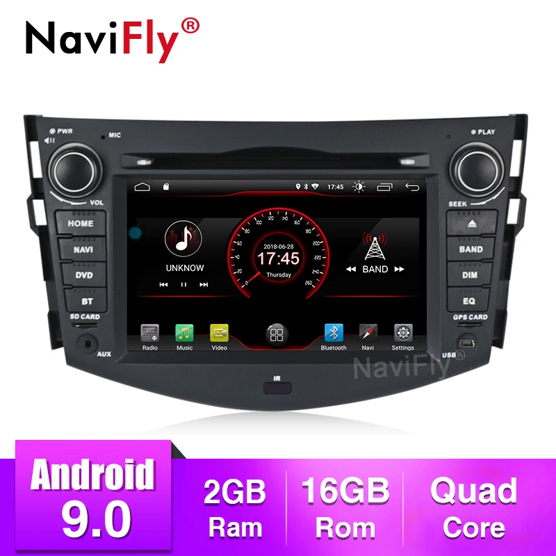 NaviFly Android 9.0 Car Multimedia Player For Toyota RAV4 RAV 4 2007 2008 2009 2010 2011 GPS Navi Stereo Autoradio Tape Recorder