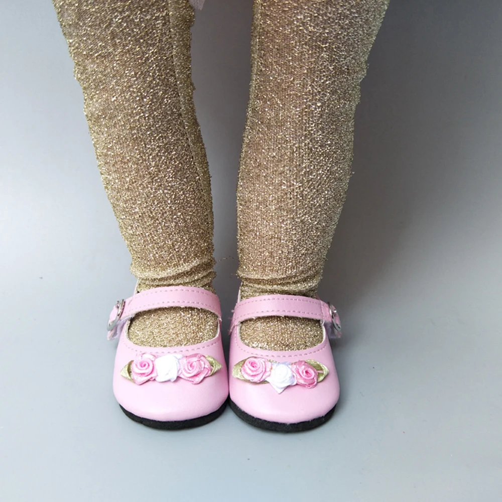 7 см модная мини-игрушка обувь для кукол подходит для 18 дюймов Куклы американские кукольные аксессуары 1/3 BJD розовый цветок кукольная обувь