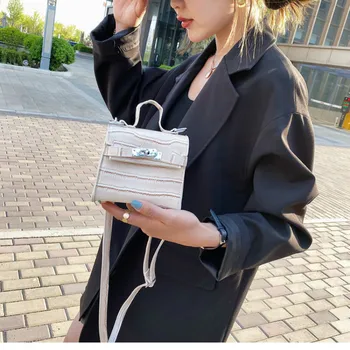 

Mini Stone Pattern Totes For Women 2020 PU Leather Crossbody Shoulder Messenger Handbags Lady Travel Cross Body Bag Purses D618