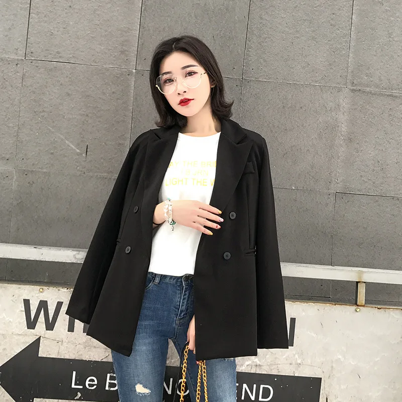 

Autumn Double Layer Suit Fabric Slim Fit Double Breasted Commuting Casual Suit Jacket