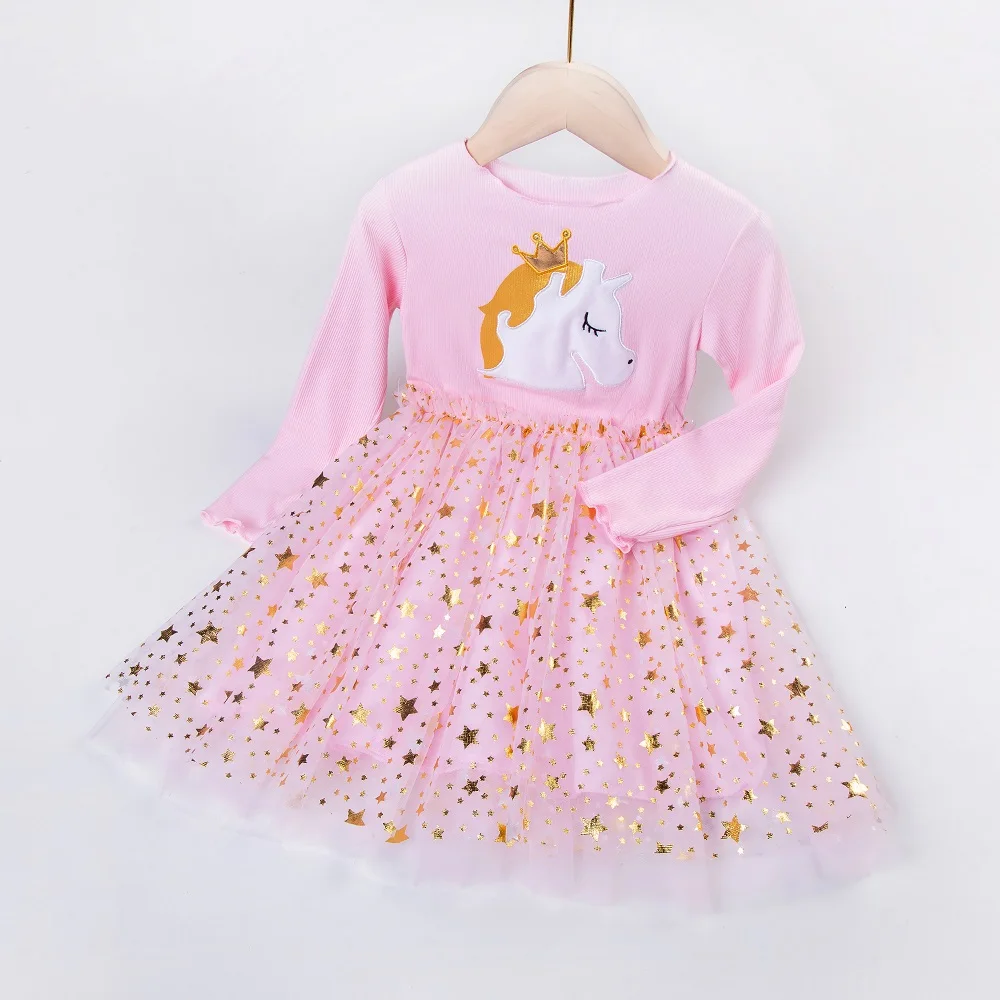 Children Fancy Unicorn Dress Princess Birthday Costume Girls Christmas Carnival Dresses Cosplay Clothing