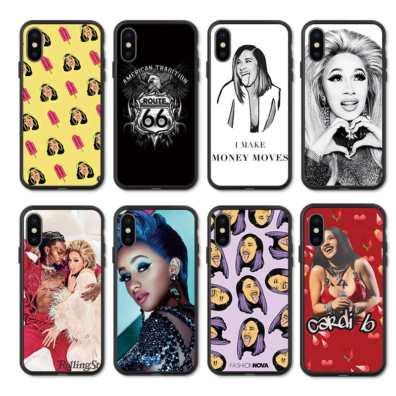 Чехол для телефона iphone 11 ProMax XR XS MAX X Rap Singer Cardi B Apple 8 7 6 5S s Plus силиконовый чехол из