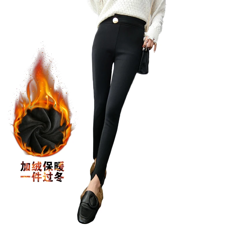 Fv2911 new autumn winter women fashion casual Ladies work wear nice Leggings Cashmere thick warm