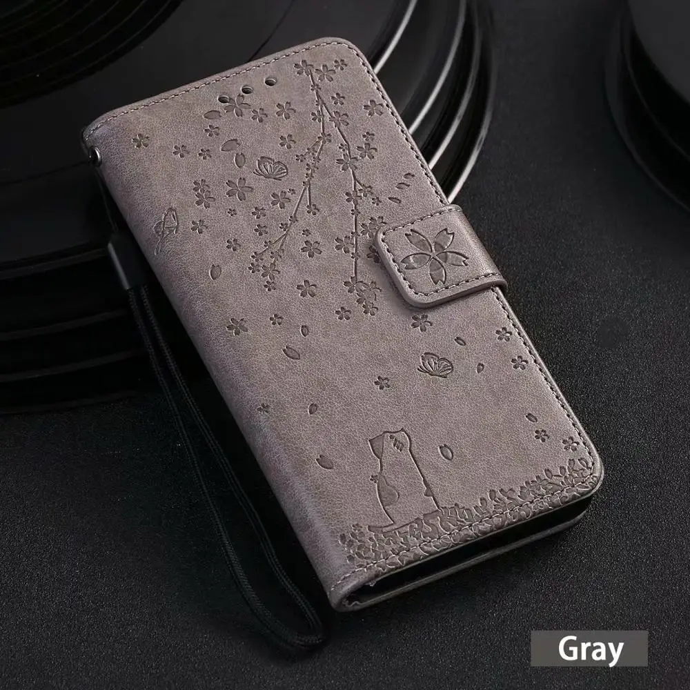 Gray Кожаный чехол для телефона для samsung Galaxy S9 S8 S7 S10 плюс S10E A50 A40 A30 A20 A10 A70 A80 A90 M10 M20 Магнитный чехол-портмоне чехлы-книжки - Цвет: Gray
