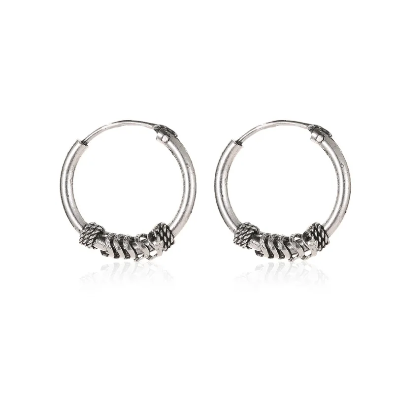 Винтажные серьги кольца Aros Twisted для женщин и мужчин Классические круглые пар