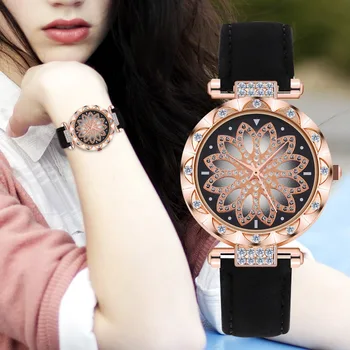 

WJ-8835 Relogio Feminino Retro Colored Style Women Quartz Wristwatches Quartz Analog Women flower Casual Ladies Watches