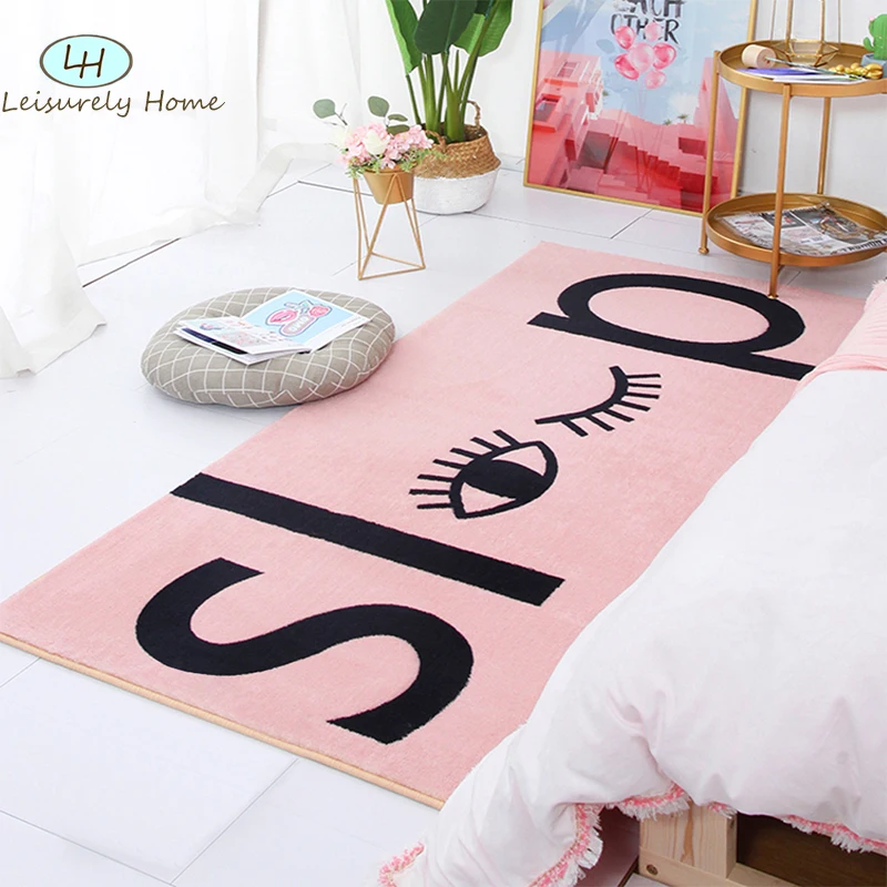 

Letter Animal Pattern Lamb Velvet Nordic Ultra Soft bedside rug Bedroom Living room study Coffee Table Decorative room