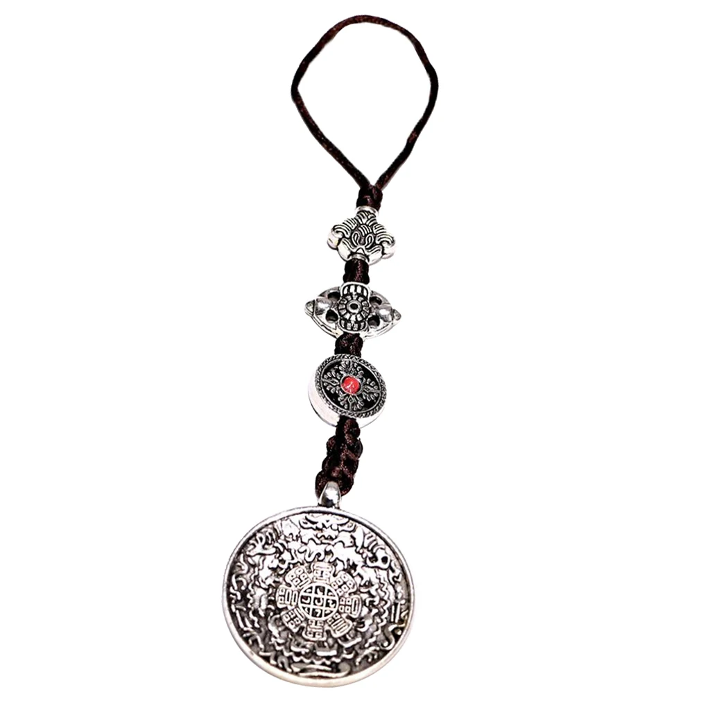 Tibetan Shamans Eight-Trigrams Copper Mirror for Home Office Good Luck L