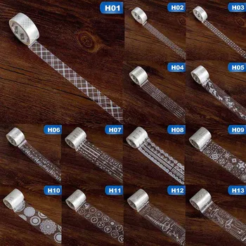 

Retro Transparent White Lace Decorative Adhesive Tape Plant Insect Masking Washi Tape DIY Scrapbooking Sticker Label Stationery