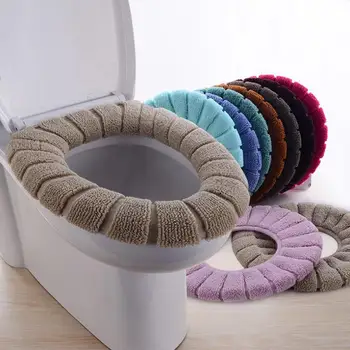 

Soft Washable Toilet Seat Cover Mat Pad Cushion Home Bathroom Toilet Seat Cover Case Winter Household Cleaning Accessories Tools