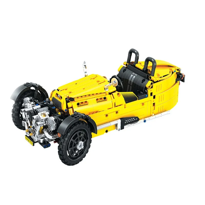 

7065 Technic Retro High Speed Vintage Figure Blocks Educational Construction Building Bricks Toys For Children Christmas Gift