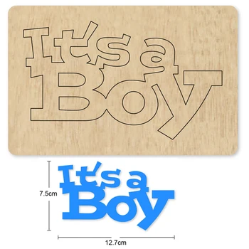 

WordArt “It's a Boy It's a Girl” Words Wood Dies DIY Cutting Wood Die For Leather Blade Cutter for common machines on the market