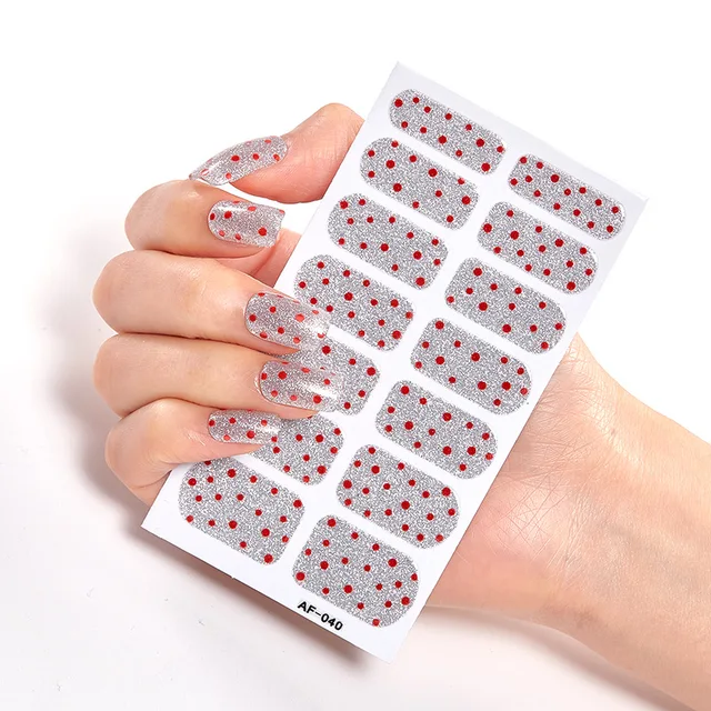 Full Cover Nail Stickers Nail Polish Nail Decoration Nails Sticker Designer Self Adhesive Nail Sticker Creative Nailart Sticker AF040