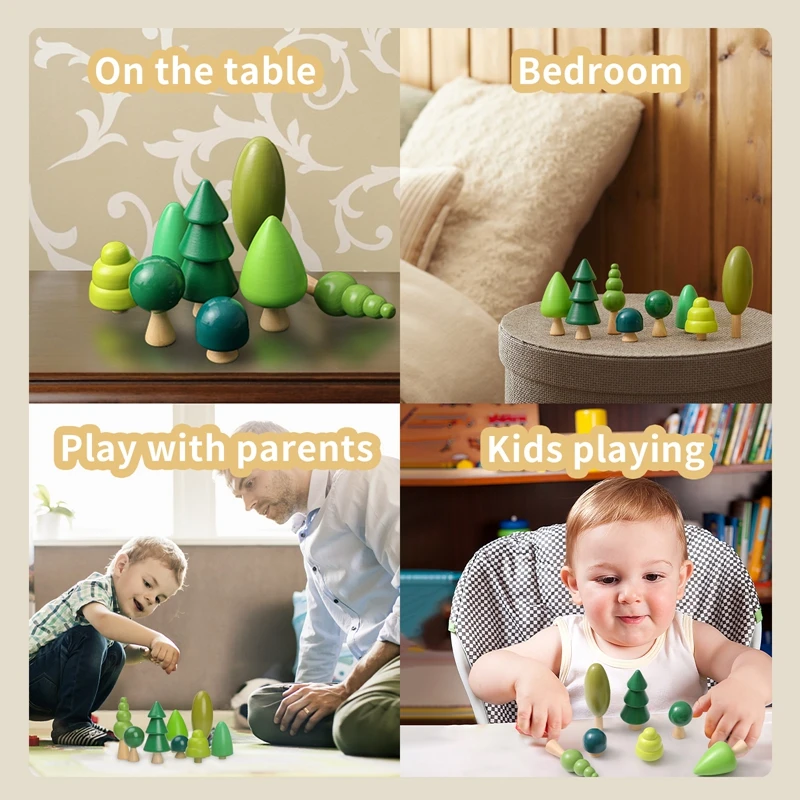 Wooden Blocks Building Blocks Toy For Children Room Decoration Desktop Furnishings Kids Gift wooden toys