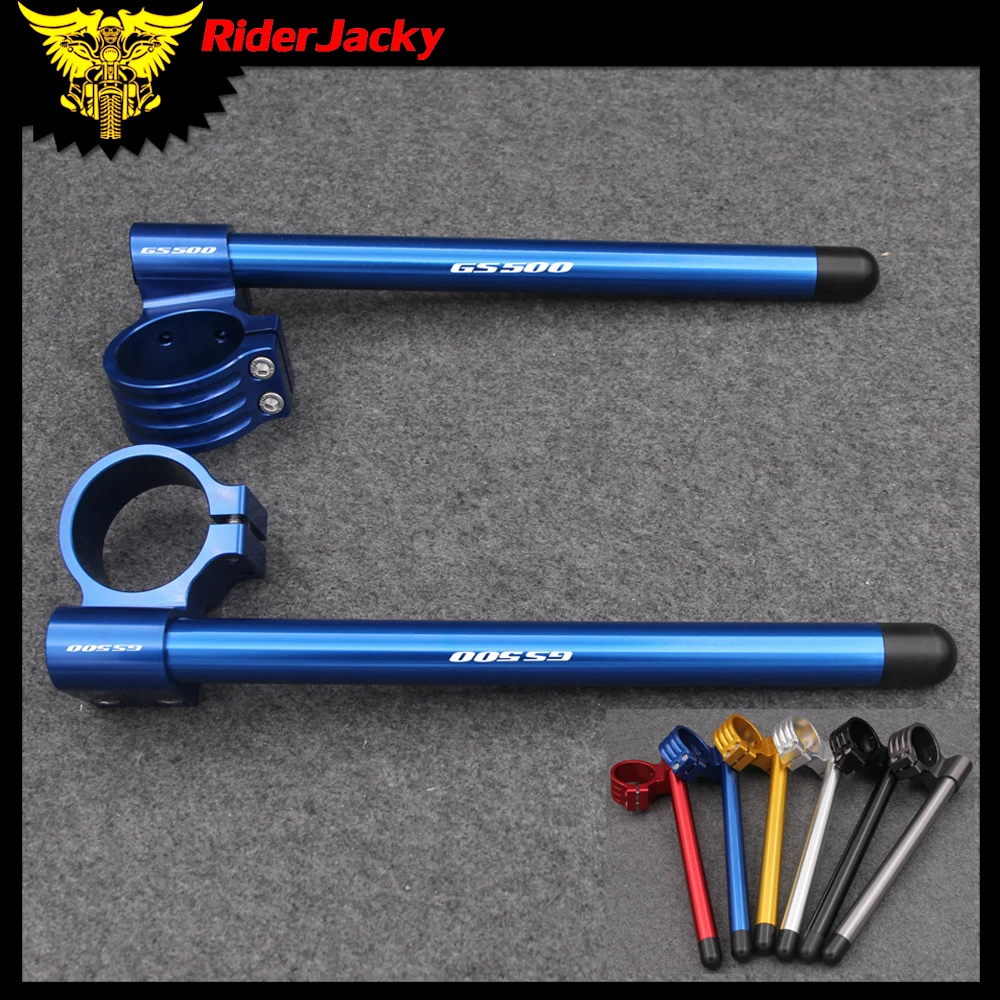 

For Suzuki GS 500 GS500 1989-2002 1996 1997 1998 1999 2000 2001 CNC Motorcycle Handlebar Clip On Ons Fork handle bars Clip ons