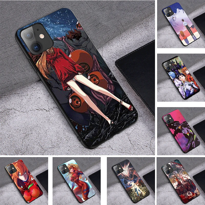 Gerleek Neon Genesis Evangelion Phone Case For iPhone 11 Pro X XR XS Max 7 8 Plus Luxury Contrast Color Frame Matte Hard PC |