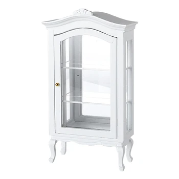 

1/12 Dollhouse Miniatures Wooden Cupboard Wine Cabinet Shelf for Kitchen Dining Accessories