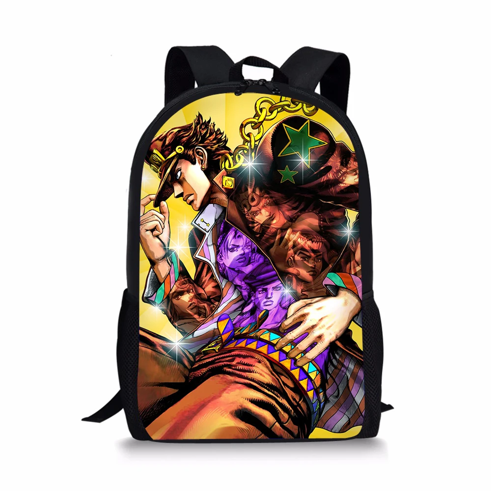 GDGX2215C JoJo's Bizarre Adventure School Bag for Kids Boy Anime Backpack Bolsa Children Kujo Jotaro Bookbag Mochila Travel Satchel - Цвет: GDGX2215C
