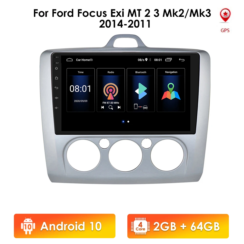 Автомобильный радиоприемник 9 дюймов Android 0 для ford focus EXI MT 2 3 Mk2 2004 2005 2006 2007 2008 2009-2011