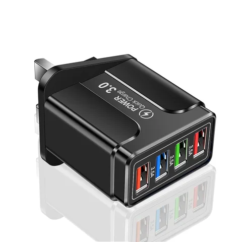 Universal quick charge charger 3.0 mobile phone wall fast charging For Iphone12 Xiaomi 4 ports tablet charger usb charger