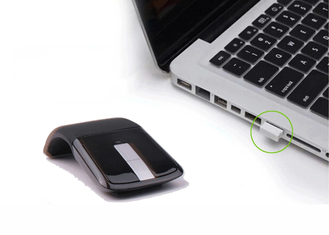 Черная мышь Мыши оптическая прокрутка+ usb-приемник портативный 2,4 ГГц складной беспроводной сенсорный ноутбук Горячий
