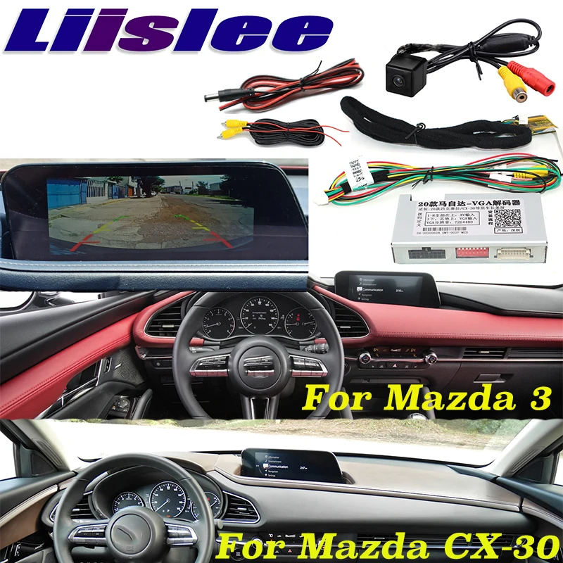 Комплект камер заднего вида Liandlee для парковочной камеры экран 8 дюйма Mazda 3 BP CX-30 2019