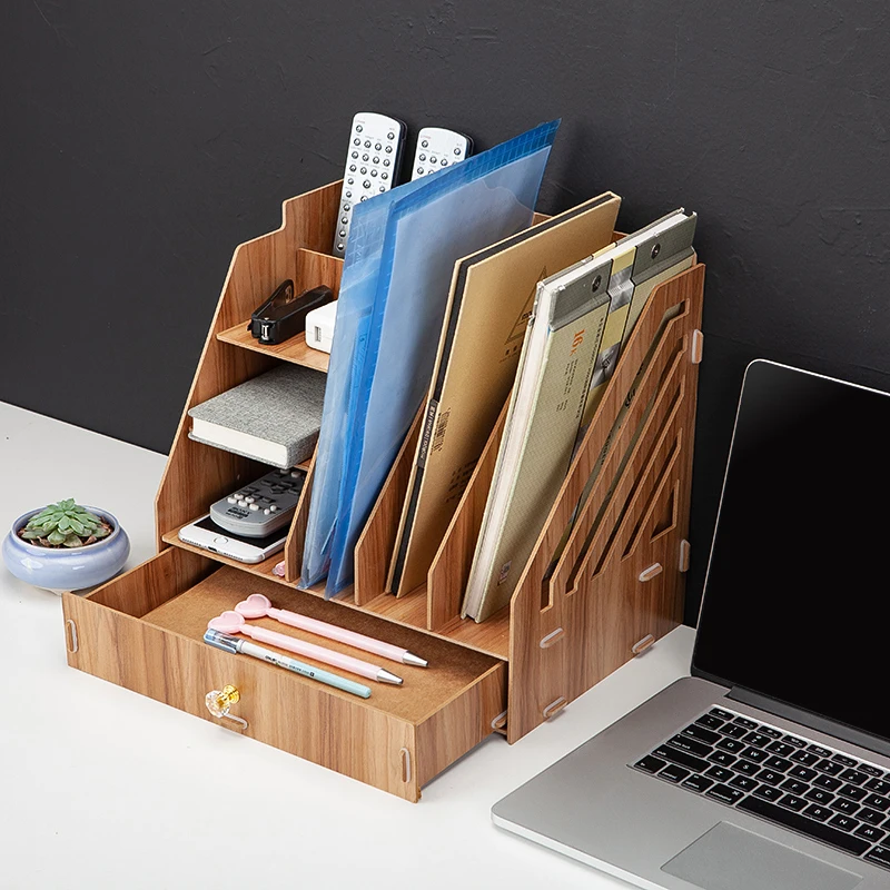 Деревянная рамка для файлов DIY портфель деревянная настольная стойка