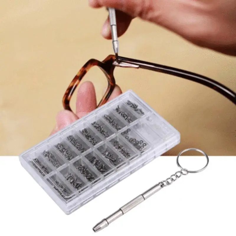 1000 Tiny Screws Nut Screwdriver Watch Eyeglass Glasses Repair