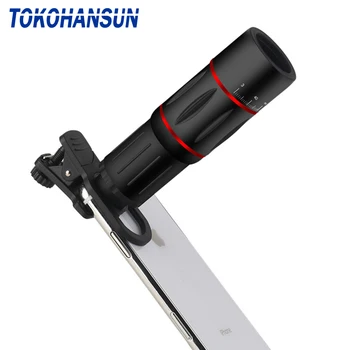 

Universal 18x25 Monocular Zoom HD Optical Cell Phone Lens Observing Survey 18X telephoto lens with tripod for Smartphone
