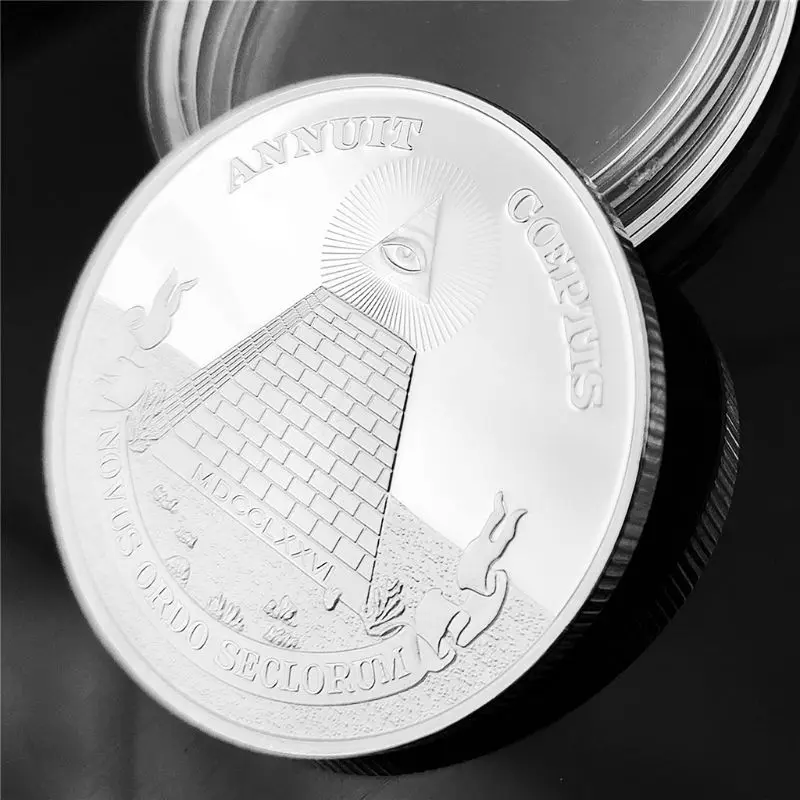Глаз масонской памятной коллекции монет подарок сувенир художественный металлический античный