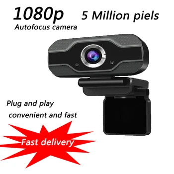 

New 5 Megapixel Auto Focus HD Webcam 1080P PC Web USB Camera Cam Video Conference with Microphone for Laptop Computer
