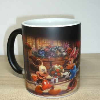 

Mickey Minnie Mouse coffee mug 11oc changing color magic mug surprise gift for daughter girl friends wife mugs
