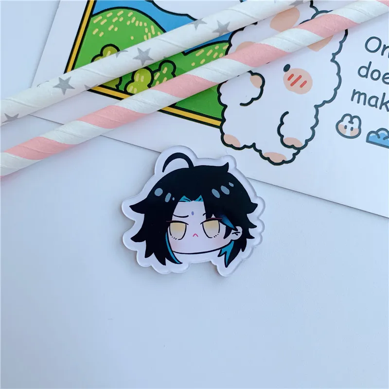 Game Genshin Impact Venti Keqing Xiao Pins  Button Brooch Chest Ornament Clothing for Backpacks Cosplay Itabag Collection