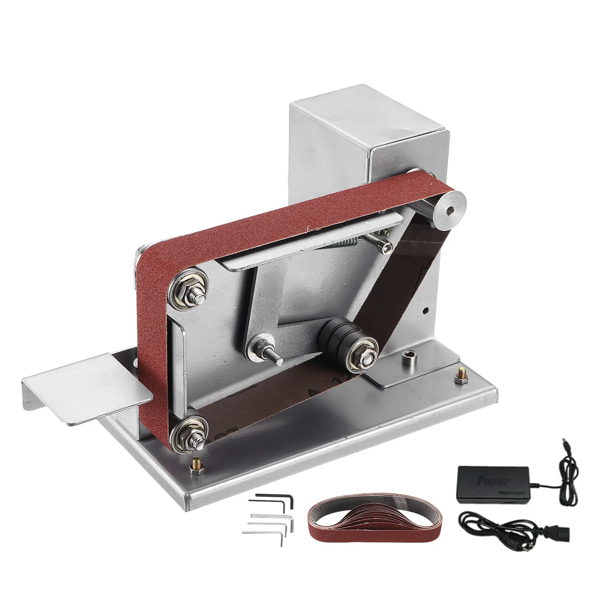 DOERSUPP 30 мм шлифовальный ленточный мини-станок регулируемый 7-Скорость шлифовальная полировальная машинка край точилка машины шлифовальная машина полировщик - Цвет: 775