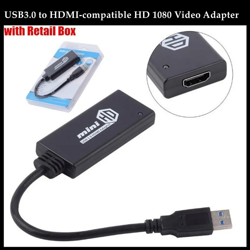 Video Cable Adapter Converter Hdmi Mini Usb 3.0 Adapter Audio Video