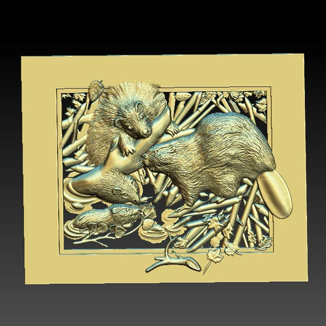 Bamboo Rat STL Model for CNC Router 3D Printer Artcam Aspire Bas Relief | Инструменты