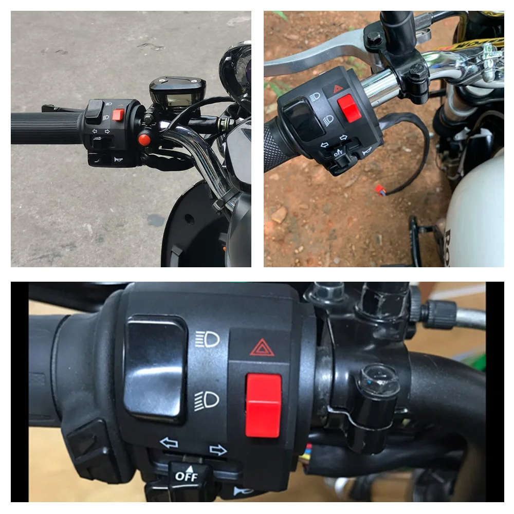 7/" 22 мм мотоциклетные переключатели Рупорная Кнопка сигнал поворота Электрический противотуманный светильник переключатель для Harley
