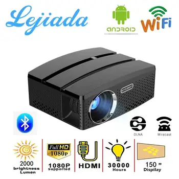 

LEJIADA GP80 multimedia portable LED projector GP80UP smart Android WIFI projector home media player support 1080p HD playback