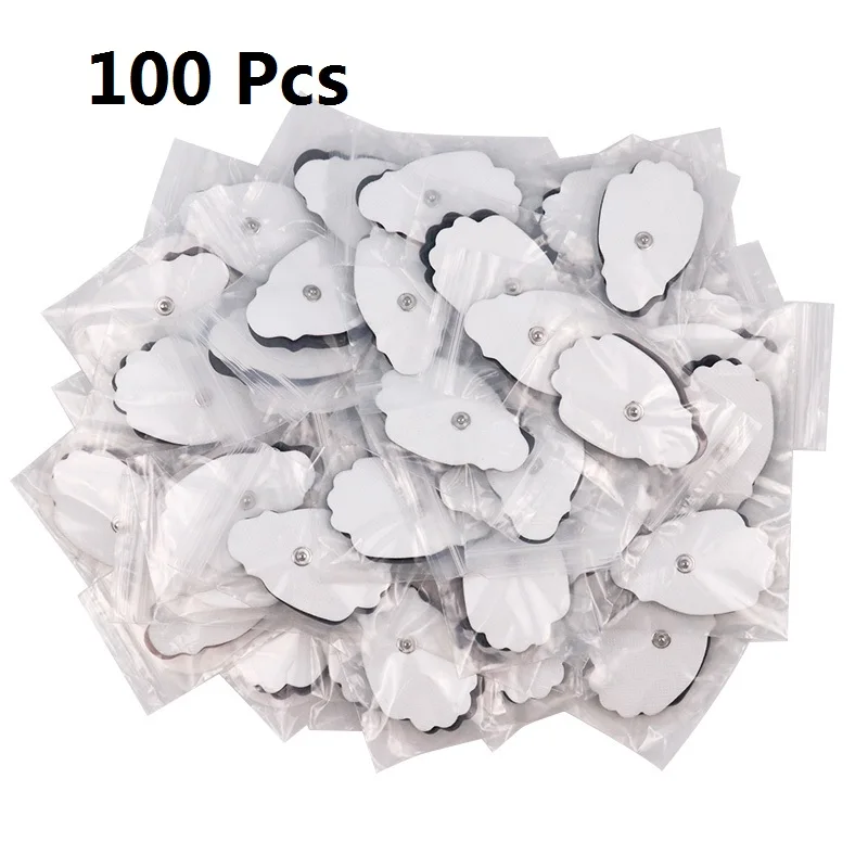 100 Pcs 50/100 шт. Электрический цифровой электрод для массажера, патч панель для массажа, замена для TENS машинка для иглоукалывания, стимулятор мышц - Цвет: 100 Pcs