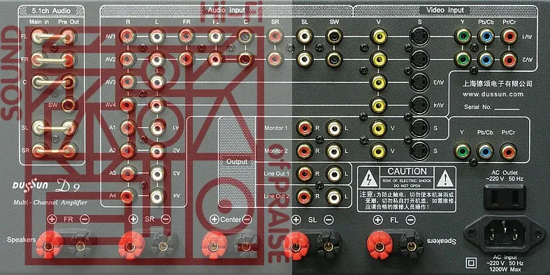 Dussun D9 многоканальный высококачественный hifi усилитель 130Вт@ 8Ω