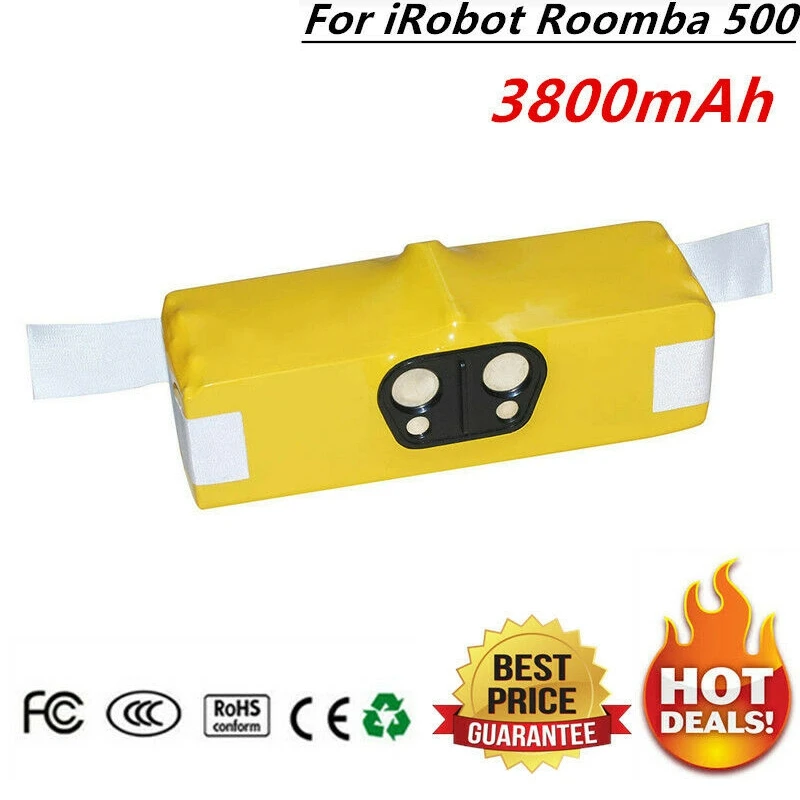 14,4 V 3.8AH металл-гидридных или никель Батарея для IRobot Roomba 500 600 650 700 800 595 780 серии